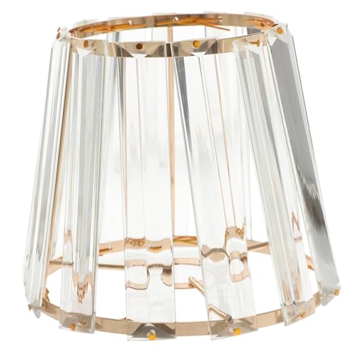 WHAMVOX Glas Lampenschirm Ersatzschirm für Tischlampe Goldfarbener Lampenschirm Transparenter Lichtschutz für Wohnzimmer Schlafzimmer Hotel von WHAMVOX