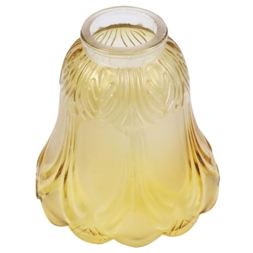 WHAMVOX Glas Lampenschirm Goldfarben Transparent Ersatzschirm für Deckenlampe und Tischlampe Langlebiger Lampenüberzug für Wohnzimmer und Schlafzimmer Schützende Glasabdeckung mit von WHAMVOX