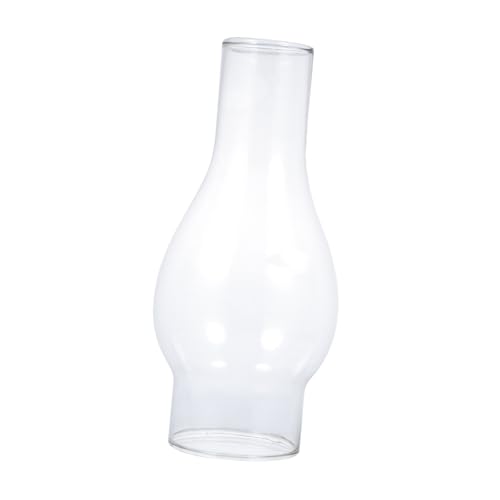WHAMVOX Glas Lampenschirm für Petroleumlampe und Kerzenlicht Hitzebeständiges Ersatzglas Dekorativer Lampenschirm für Zuhause Einfache Montage Vintage Stil Warmes Lichtgefühl von WHAMVOX
