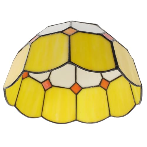 WHAMVOX Glas lampenschirm Ersatzglas Stil Buntes Stained Glass Design Leuchtenschirm für Deckenleuchte Kronleuchter Wandlampe Gelb Weiß Wohnzimmer Schlafzimmer WHAMVOX Glas lampenschirm Ersatzglas Stil Buntes Stained Glass Design Leuchtenschirm für Deckenleuchte Kronleuchter Wandlampe Gelb Weiß Wohnzimmer Schlafzimmer von WHAMVOX