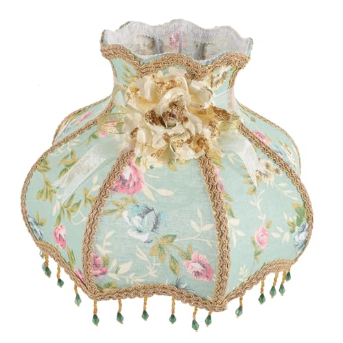 WHAMVOX Grüner Stoff Lampenschirm Fassung Blumendesign Hochwertiger Lampenschirm für Tisch und Stehlampen Einfache Montage Dekorativer Lampenbezug für Wohnraumgestaltung WHAMVOX Grüner Stoff Lampenschirm Fassung Blumendesign Hochwertiger Lampenschirm für Tisch und Stehlampen Einfache Montage Dekorativer Lampenbezug für Wohnraumgestaltung von WHAMVOX