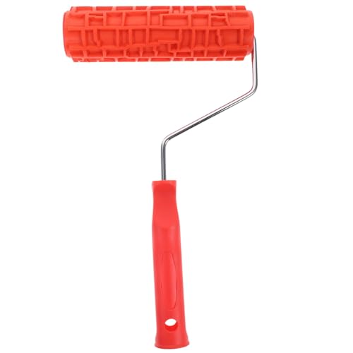WHAMVOX Gummiwalze für Wandgestaltung Langlebiger DIY Strukturroller mit Griff Präziser Musterroller für Blockdruck und Texturprägung Wiederverwendbar und Leicht zu Reinigen von WHAMVOX