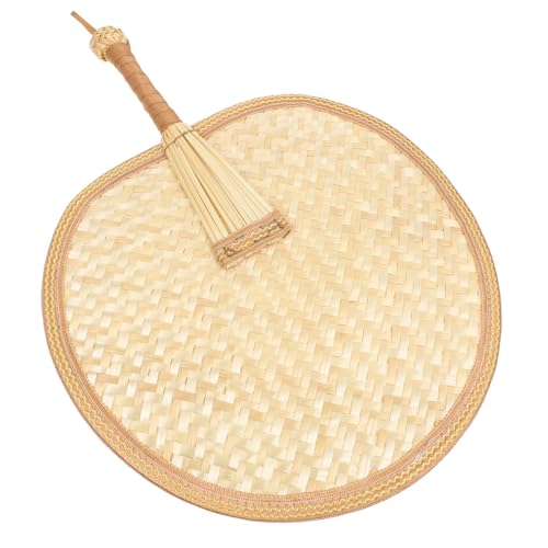 WHAMVOX Handgewebter Weizenstroh Handfächer Mittelgroß Leichter Sommer Handventilator Handgefertigter Chinesischer Retro Fächer Dekorativ und Praktisch für Senioren und Strandpartys WHAMVOX Handgewebter Weizenstroh Handfächer Mittelgroß Leichter Sommer Handventilator Handgefertigter Chinesischer Retro Fächer Dekorativ und Praktisch für Senioren und Strandpartys von WHAMVOX