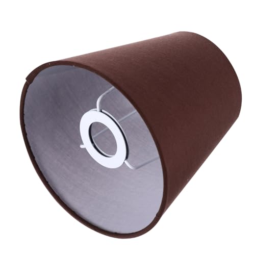 WHAMVOX Kaffeebrauner Stoff lampenschirm Lampenabdeckung für Tisch Wandleuchten Abnehmbar Dekorativ Langlebig Einfache Montage Passend für Kronleuchter und Wandlampen von WHAMVOX