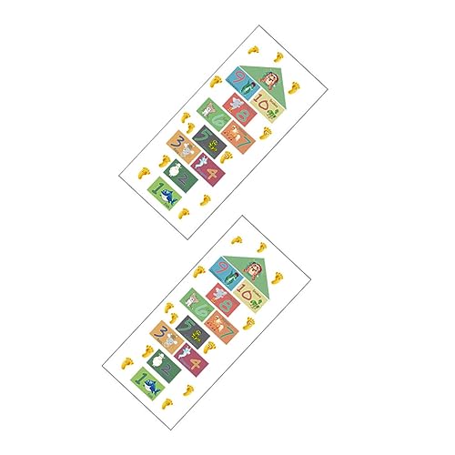 WHAMVOX Kinderzimmer Bodenaufkleber PVC Rutschfest Kreative Cartoon tier motive Spielerisch Zahlen Lernen Selbstklebende Langlebige Wand Spielflächen deko von WHAMVOX