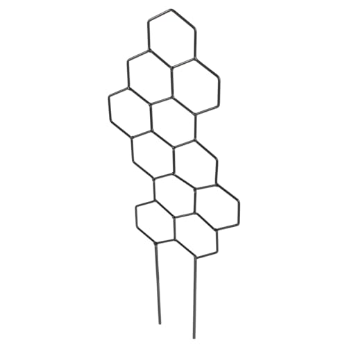 WHAMVOX Kleines Honigwabenförmiges Rankgitter aus Eisen für Blumentöpfe Robust und Vielseitig Klettergerüst für Zimmer und Gartenpflanzen Unterstützt Weinreben Blumen und Gemüse von WHAMVOX