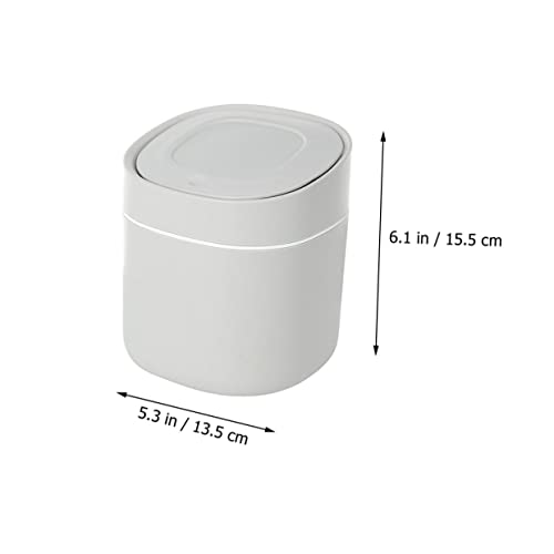 WHAMVOX Kompakter Desktop Abfalleimer mit Deckel Leichter Mülleimer für Zuhause Multifunktionaler Papierkorb und Aufbewahrungsbehälter in Stilvolles Design für Schreibtisch und Büro von WHAMVOX