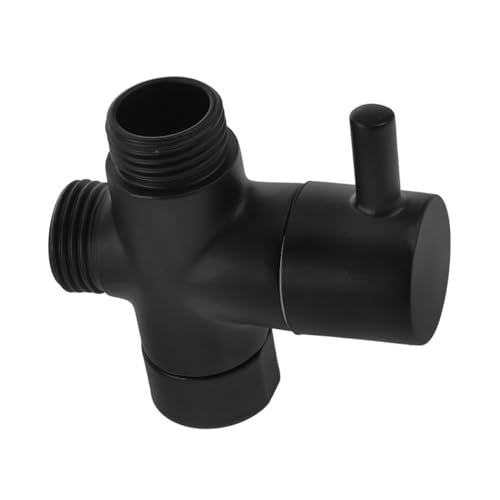 WHAMVOX Kupfer Duscharm Umsteller Ventil out Wasserhahn Adapter mit Schnellöffnung Langlebiges Splitterventil für Dusche und Flexibler Brauseanschluss für Bad und Haushalt Schwarz von WHAMVOX