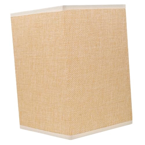 WHAMVOX Lampenschirm Quadratisch aus Gelbem Jutestoff Einfacher Lampenschirm aus Stoff Langlebig Passend für Tisch Steh Wandleuchten Leicht zu Montieren Ersatz Lampenabdeckung von WHAMVOX