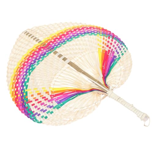 WHAMVOX Leichter Handfächer mit Regenbogen Farbverlauf Handgefertigter Dünner Fächer im Chinesischen Stil Atmungsaktiv und Robust für Sommer Partys Strand und Dekorative Holz Deko WHAMVOX Leichter Handfächer mit Regenbogen Farbverlauf Handgefertigter Dünner Fächer im Chinesischen Stil Atmungsaktiv und Robust für Sommer Partys Strand und Dekorative Holz Deko von WHAMVOX