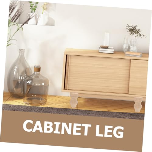 WHAMVOX Massives Holz Möbelbein Ersatz Stabiles Sofa Tischbein Dekorativer Runder Möbelfuß für Kommode Schrank mit Glatter Oberfläche und Hoher Tragfähigkeit von WHAMVOX