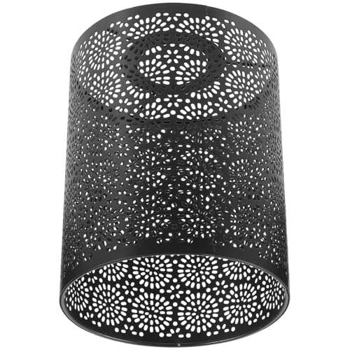 WHAMVOX Metall Lampenschirm mit Blumenmuster Hohlform Stabile Deckenleuchte Abdeckung für Wohnzimmer Schlafzimmer Büro Restaurantbar von WHAMVOX