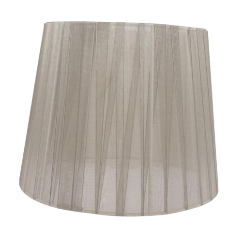 WHAMVOX Moderner Lampenschirm aus Grauem Chiffon Kleiner Lampenschirm für Tischlampe Eleganter Lampenbezug für Wohnzimmer Hotel Büro Stilvoller Schirm für Schreibtischleuchten von WHAMVOX