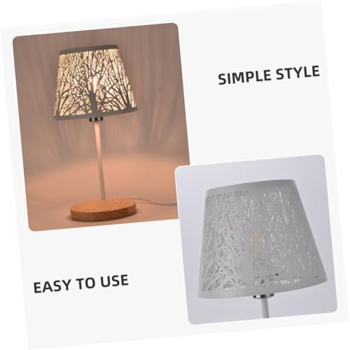 WHAMVOX Moderner Metall Lampenschirm mit Baum Motiv Hohldesign Vintage Lampenschirm Ersatz für Tischlampen Stilvolle Schlafzimmer Lampe Zubehör Langlebig und Dekorativ von WHAMVOX