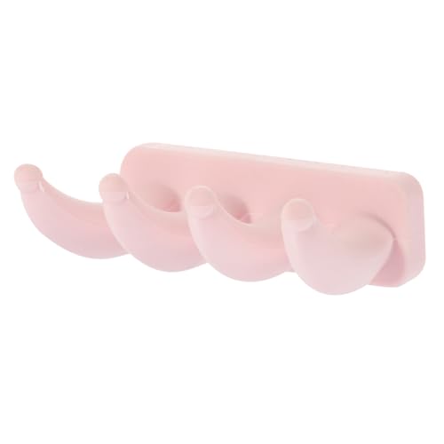 WHAMVOX Multifunktionaler Silikonfreier Wandhaken ohne Bohren Selbstklebender Bananenform haken für Handtücher Mäntel Hüte Platzsparend und Dekorativ für Wohnzimmer und Badezimmer von WHAMVOX