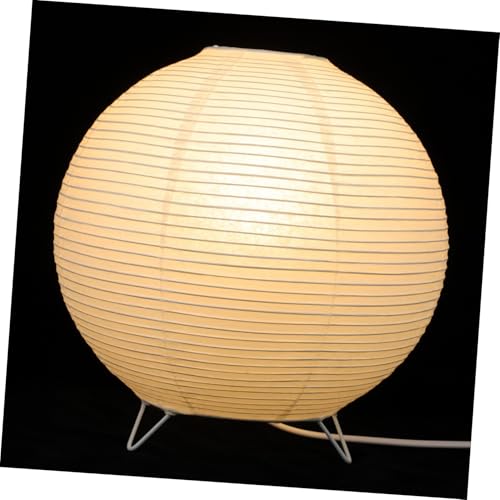 WHAMVOX Nordische Papier Laternen Tischleuchte Rund LED kompatibel Kreative Schreibtisch Lampe Dekor Wohnzimmer Schlafzimmer von WHAMVOX