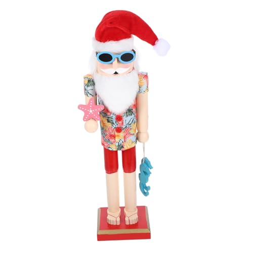 WHAMVOX Holz Weihnachtsmann Nussknacker Dekoration Traditioneller Strand Nussknacker Für Xmas Handgefertigt Kreative Heimdekoration Für Hotel Restaurant Robustes Material Handbemalt WHAMVOX Holz Weihnachtsmann Nussknacker Dekoration Traditioneller Strand Nussknacker Für Xmas Handgefertigt Kreative Heimdekoration Für Hotel Restaurant Robustes Material Handbemalt von WHAMVOX
