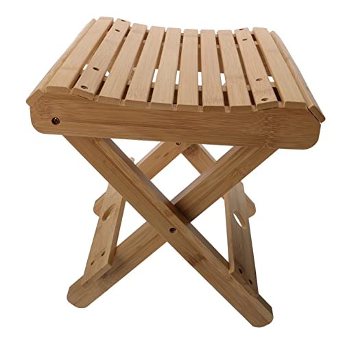 WHAMVOX Bambus Klappstuhl Tragbarer Faltstuhl Für Angler Für Camping BBQ Garten Und Strand Langlebig Leicht Stilvolles Design Runde Kanten Für Kleine Einfach Zu Transportieren von WHAMVOX