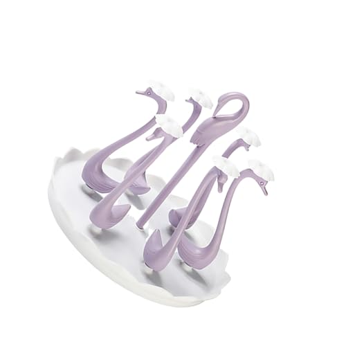 WHAMVOX Plastik Becherhalter Stangen Drehbar mit Schwan Design Kunststoff Tassenständer für Zuhause Langlebiger Becherständer zum Aufbewahren und Trocknen Violett Stilvolles WHAMVOX Plastik Becherhalter Stangen Drehbar mit Schwan Design Kunststoff Tassenständer für Zuhause Langlebiger Becherständer zum Aufbewahren und Trocknen Violett Stilvolles von WHAMVOX