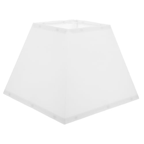 WHAMVOX Quadratischer Lampenschirm Leinen Abnehmbar und Einfach zu Montieren für Tischlampen und Stehlampen Elegantes Design für Schlafzimmer und Wohnzimmer Weißer von WHAMVOX