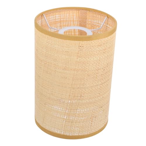 WHAMVOX Rattan Lampenschirm Geflochten für Tischlampe Stehlampe Nachttischlampe Wohnzimmer Schlafzimmer Rustikal Natürliche Wohnkultur von WHAMVOX