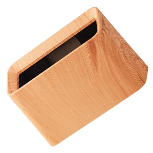 WHAMVOX Retro Holzmaserung Desktop Mülleimer Kleiner Leichter Abfalleimer Kompakt Vielseitig für Büro Küche Wohnzimmer Schlafzimmer Geeignet von WHAMVOX