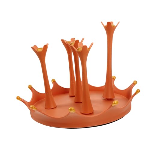 WHAMVOX Rotierender Becherhalter für Gläser Orangefarbener Tassenständer Platzsparendes Abtropf Aufbewahrungsregal für Küchentheke Vielseitiger Organizer für Kaffeetassen und Trinkgläser WHAMVOX Rotierender Becherhalter für Gläser Orangefarbener Tassenständer Platzsparendes Abtropf Aufbewahrungsregal für Küchentheke Vielseitiger Organizer für Kaffeetassen und Trinkgläser von WHAMVOX