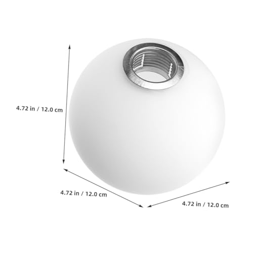WHAMVOX Rund Milchglas Lampenschirm Fassung Ersatz Lampenglas für Deckenleuchte Tischlampe Pendelleuchte Installieren Leicht und Vielseitig Einsetzbar Wohnzimmer Schlafzimmer Küche von WHAMVOX