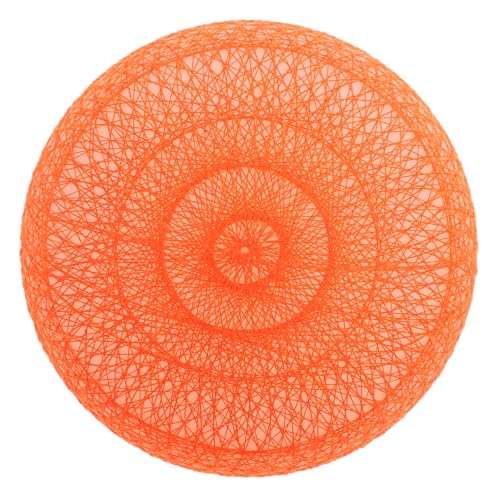 WHAMVOX Runder Lampenschirm Ersatz Schraubfassung Kugelform Dekorativer Pendelleuchte Lampenschirm Kunststoff Orange Ømm für Bar Tischlampe Wohnzimmer von WHAMVOX