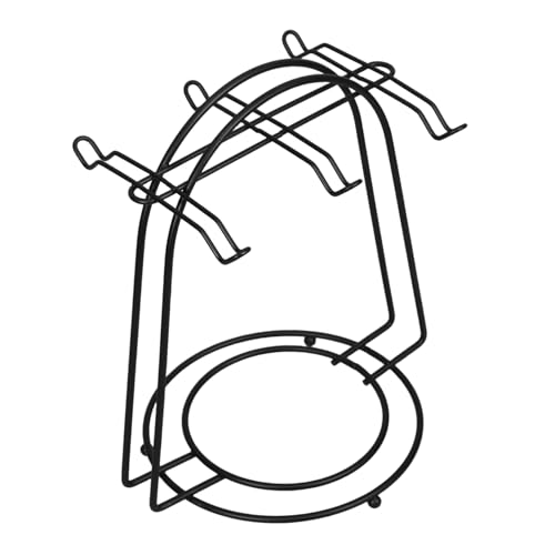 WHAMVOX Schwarzer Metallbecherhalter mit Haken Stabiler Runder Sockel Langlebiges Metall Tassen und Untertassendisplay für Küche Wohnzimmer und Büro Platzsparender Kaffeetassenständer WHAMVOX Schwarzer Metallbecherhalter mit Haken Stabiler Runder Sockel Langlebiges Metall Tassen und Untertassendisplay für Küche Wohnzimmer und Büro Platzsparender Kaffeetassenständer von WHAMVOX