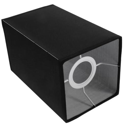 WHAMVOX Schwarzer Rechteckiger Lampenschirm aus Feinem Leinenstoff für Steh Tischlampen Rustikaler Ersatzschirm Geeignet für Schlafzimmer und Wohnzimmer Warme Atmosphäre Fassung WHAMVOX Schwarzer Rechteckiger Lampenschirm aus Feinem Leinenstoff für Steh Tischlampen Rustikaler Ersatzschirm Geeignet für Schlafzimmer und Wohnzimmer Warme Atmosphäre Fassung von WHAMVOX