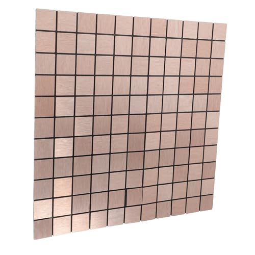 WHAMVOX Selbstklebende Fliesen Küchenfliesen Zum Abziehen Und Aufkleben Glas Mosaikfliesen 3D Backsplash Fliesen Selbstklebende Backsplash Aluminium Wandfliesen Metall Aluminium von WHAMVOX