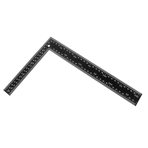 WHAMVOX Stahl Quadratmaß mit Winkel Präzises Lederhandwerkslineal Hochwertiges Holzbearbeitungswerkzeug für DIY Verformungsbeständig Vielseitig für Handwerk und Messungen von WHAMVOX