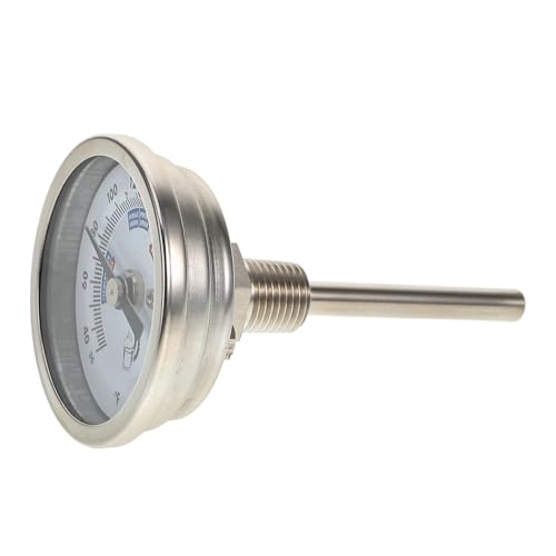 WHAMVOX Stainless Steel Wine Pot Thermometer Bimetallic Axial Design Threaded Secure Fit Winemaking Brew Pot Temperature Gauge Accurate Temperature Reading von WHAMVOX