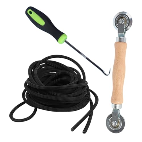 WHAMVOX Teiliges Fliegengitter Reparatur mit Holz Spline Roller und Hakengummi für Einfache DIY Fensterrahmen Insektenschutz Montage ohne Beschädigung WHAMVOX Teiliges Fliegengitter Reparatur mit Holz Spline Roller und Hakengummi für Einfache DIY Fensterrahmen Insektenschutz Montage ohne Beschädigung von WHAMVOX