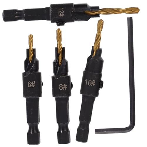 WHAMVOX Teiliges Holzbohrer Sechskantschaft Hitzebehandelter Titanbeschichtung Langlebig und Verschleißfest für Holzspalter und Holzverarbeitung Verbessert Bohr Spaltleistung bei WHAMVOX Teiliges Holzbohrer Sechskantschaft Hitzebehandelter Titanbeschichtung Langlebig und Verschleißfest für Holzspalter und Holzverarbeitung Verbessert Bohr Spaltleistung bei von WHAMVOX