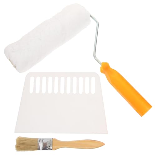 WHAMVOX Teiliges Wandtapeten mit Kleisterroller Kleiner Bürste und Weißem Spachtel Effizientes Tapezierwerkzeug für Präzises Auftragen und Glätten für Heimwerker und Renovierungen WHAMVOX Teiliges Wandtapeten mit Kleisterroller Kleiner Bürste und Weißem Spachtel Effizientes Tapezierwerkzeug für Präzises Auftragen und Glätten für Heimwerker und Renovierungen von WHAMVOX