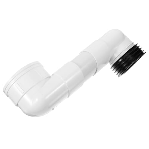 WHAMVOX Toilettenablauf anschlussbogen Verstellbar Installieren für Wohn Geschäftsräume Inkl Flachem Rohr Modernes Design Verhindert Verstopfungen von WHAMVOX