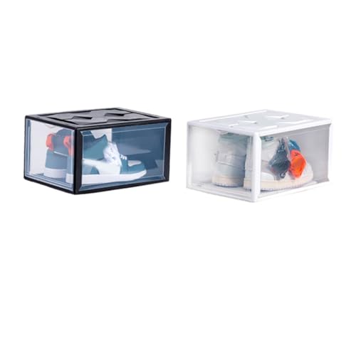 WHAMVOX Transparente Kunststoff Schuhbox Stapelbarer Schuhschrank Robuster Aufbewahrungsbehälter mit Griff für Basketballschuhe und Vielseitige Lagerung zu Hause WHAMVOX Transparente Kunststoff Schuhbox Stapelbarer Schuhschrank Robuster Aufbewahrungsbehälter mit Griff für Basketballschuhe und Vielseitige Lagerung zu Hause von WHAMVOX