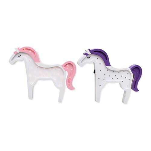 WHAMVOX Unicorn LED Wanddekoration Einhorn Leuchtornament LED Wanddeko ohne Batterie für Schlafzimmer Wohnzimmer Party Geschenk von WHAMVOX