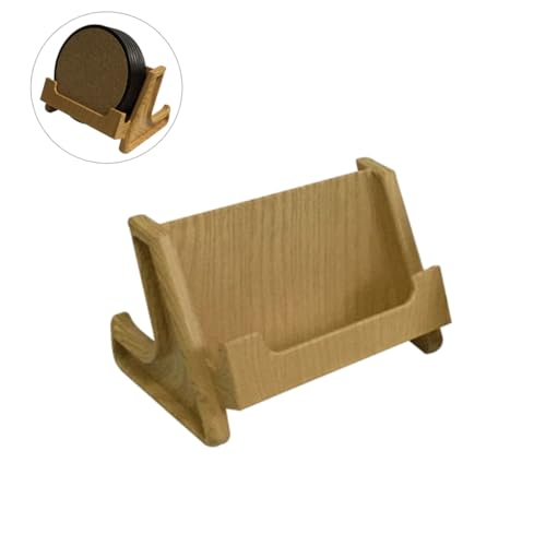 WHAMVOX Untersetzerhalter Aus Kunststoff Tassenmattenhalter Platzsparendes Stacking-System Für Untersetzer Mit Öffnung Für Handy-ladegerät Organizer Für Küche Und Home-Office von WHAMVOX