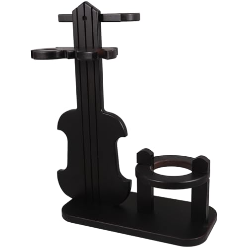 WHAMVOX Vintage Holz Weinregal mit Geigenform Freistehend für Arbeitsplatte Stilvoller Flaschenhalter und Weinglashalter Platzsparend für Küche Esszimmer Bar und Zuhause Eleganter von WHAMVOX