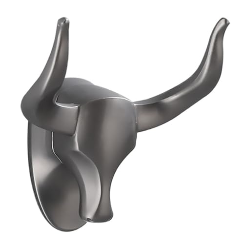 WHAMVOX Vintage Kuhkopf Wandhaken aus Hochwertigem Stabiler Kleiderhaken für Bad Tür und Wohnzimmer Multifunktionaler Handtuchhalter ohne Bohren Platzsparend und Robust WHAMVOX Vintage Kuhkopf Wandhaken aus Hochwertigem Stabiler Kleiderhaken für Bad Tür und Wohnzimmer Multifunktionaler Handtuchhalter ohne Bohren Platzsparend und Robust von WHAMVOX