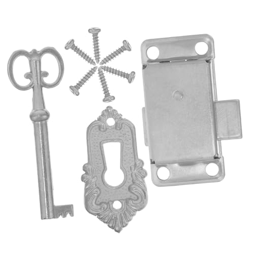 WHAMVOX Vintage Möbel schubladenschloss Weißnickel mit Schrauben Antik Stil Möbelverschluss für Schreibtisch Schrank Schublade Möbelkasten Praktische und Langlebige Möbelverriegelung WHAMVOX Vintage Möbel schubladenschloss Weißnickel mit Schrauben Antik Stil Möbelverschluss für Schreibtisch Schrank Schublade Möbelkasten Praktische und Langlebige Möbelverriegelung von WHAMVOX