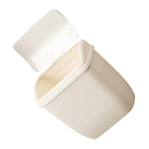 WHAMVOX Wandhängender Müllbehälter mit Deckel Küche Abfalleimer mit Haken Kabelloser Küchenabfallbehälter Platzsparend für Schranktüren Modernes Küchenzubehör von WHAMVOX