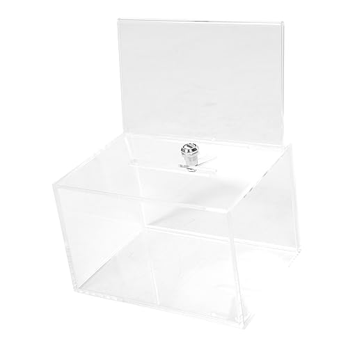 WHAMVOX Wandmontierte Spendenbox mit Schloss Transparente Vorschlagsbox für Unternehmen und Einrichtungen von WHAMVOX
