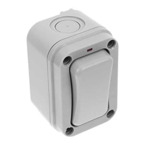 WHAMVOX Wasserdichter Außen lichtschalter mit Beleuchtung Wetterfester Elektrischer Schalter für Garten und Terrasse Installieren Robust und Langlebig Dunkelgrau WHAMVOX Wasserdichter Außen lichtschalter mit Beleuchtung Wetterfester Elektrischer Schalter für Garten und Terrasse Installieren Robust und Langlebig Dunkelgrau von WHAMVOX