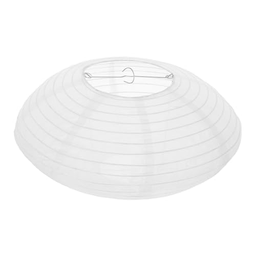 WHAMVOX Wasserdichter Weißer Ovaler Lampenschirm aus Seidenstoff Dekorative Hängende Laterne für Innen und Außen mit Weichem Licht und Einfacher Montage von WHAMVOX