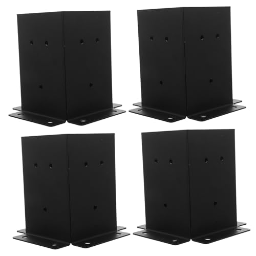 WHAMVOX Wetterfester Post Base Bracket aus Carbonstahl Robust Pulverbeschichtet Vielseitig für Holzpfosten Pergola Zaun Briefkasten Geeignet für Rasen und Diverse Böden Uv-beständig von WHAMVOX