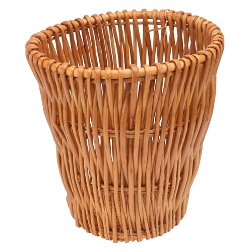 WHAMVOX Wicker Müllkorb Runder Rattan Abfalleimer Multifunktional Leichter Aufbewahrungskorb Umweltfreundlich Natürliches Material Wohnzimmer Badezimmer Küche WHAMVOX Wicker Müllkorb Runder Rattan Abfalleimer Multifunktional Leichter Aufbewahrungskorb Umweltfreundlich Natürliches Material Wohnzimmer Badezimmer Küche von WHAMVOX